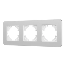 Изображение Рамка 3 поста алюминиевая Arlight AKYRI, серебристый soft-touch 049740